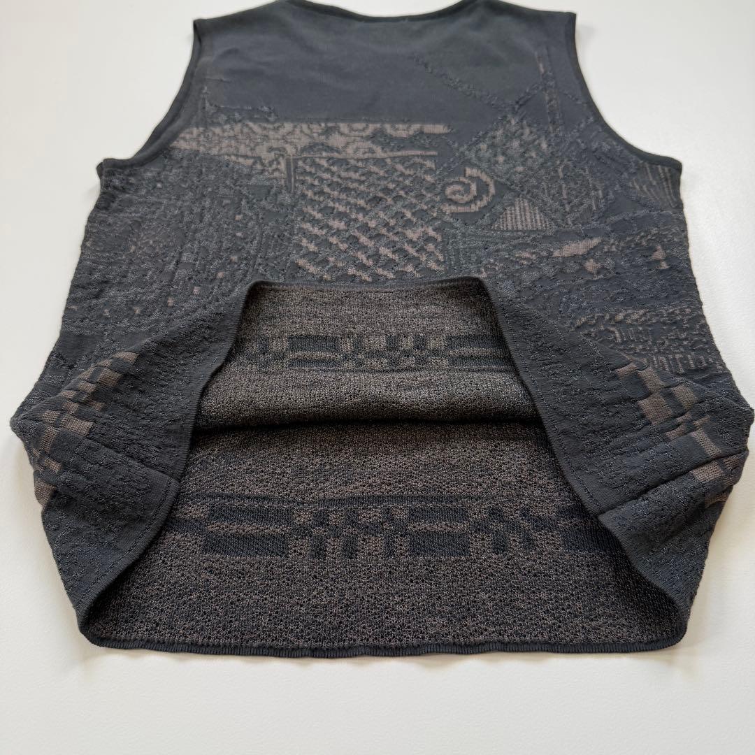 DRIES VAN NOTEN ジャガード 抽象柄 タンクトップ ベルギー製