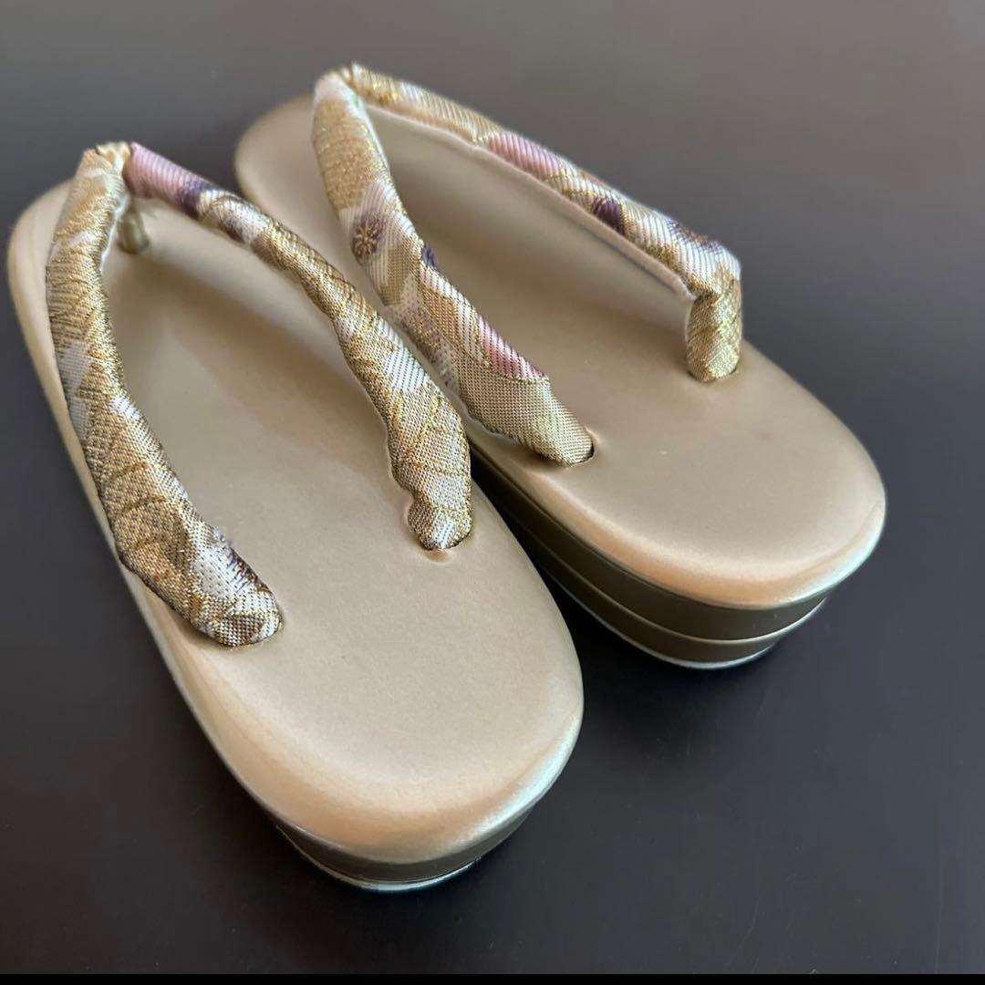 ★和装バッグ★草履セットゴールド 着物 成人式 結婚式 冠婚祭 振袖 卒業式