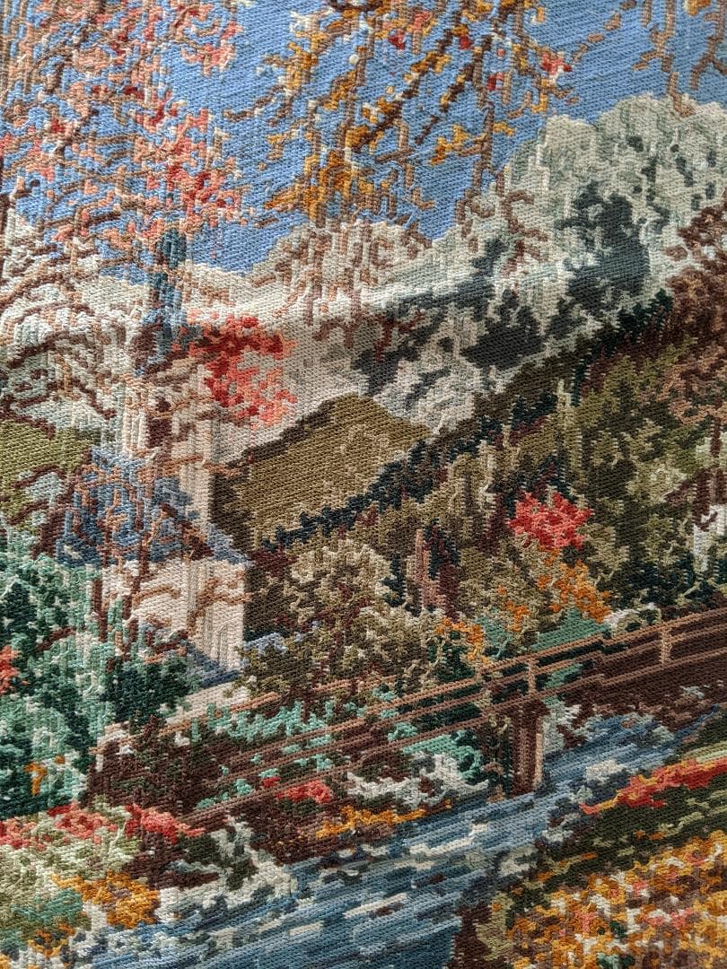ヨーロッパ式刺繍絵タペストリー: Autumn in the Mountain