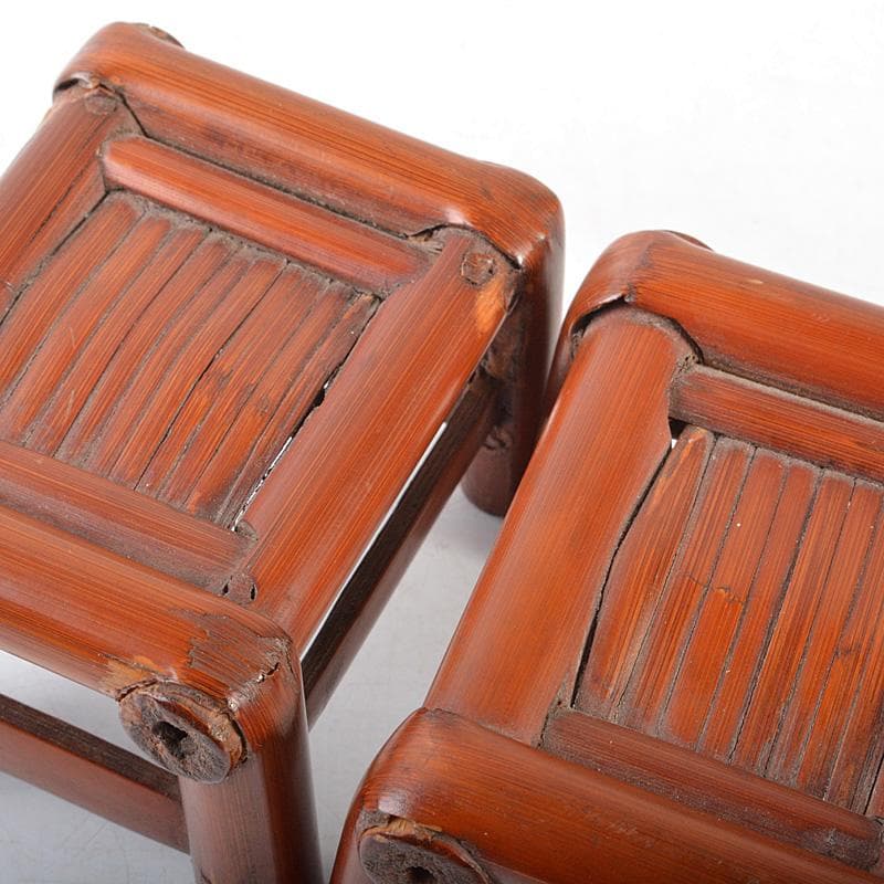 煎茶道具 古竹細工 香炉台 飾台 一對 書道具 墨置 V R5677の通販はau