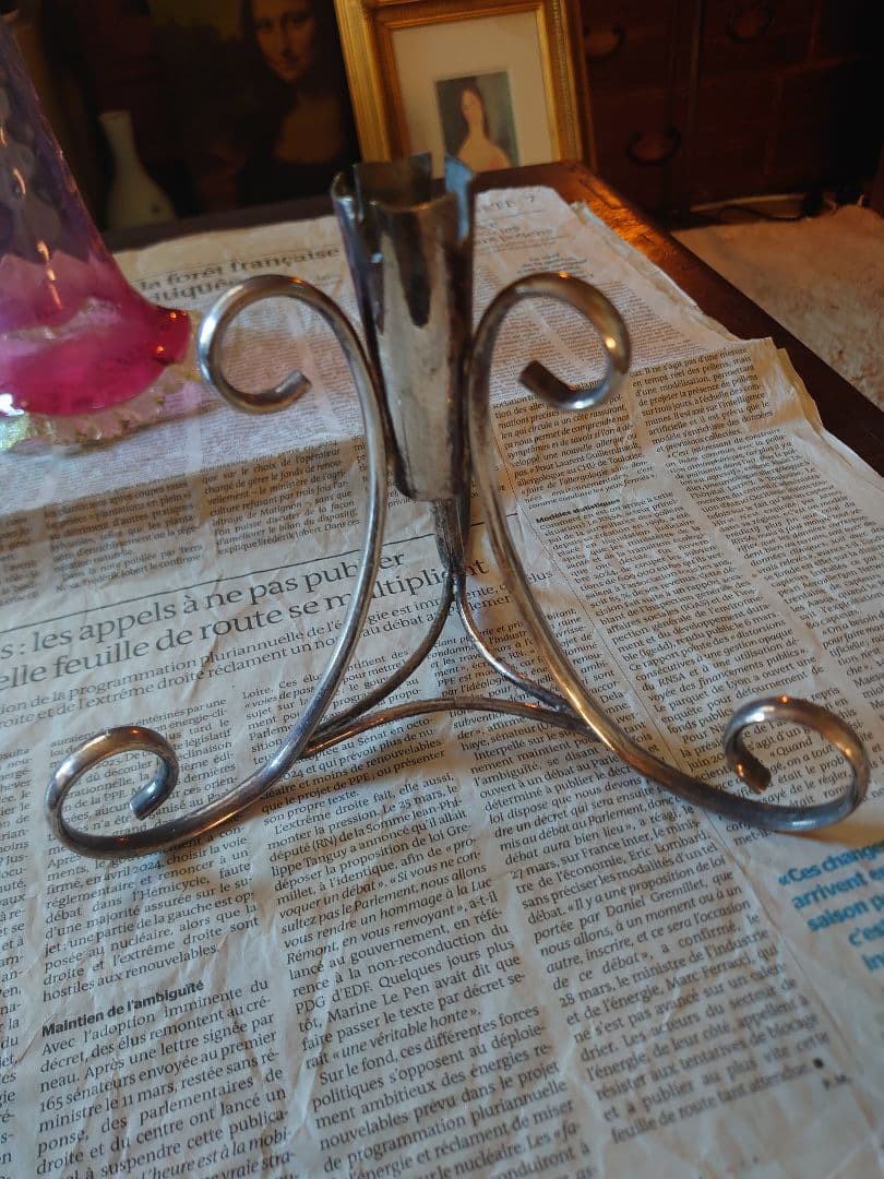 イギリス1930s´イパーン クランベリー＆ヴァセリン(ウラン)フラワーベース