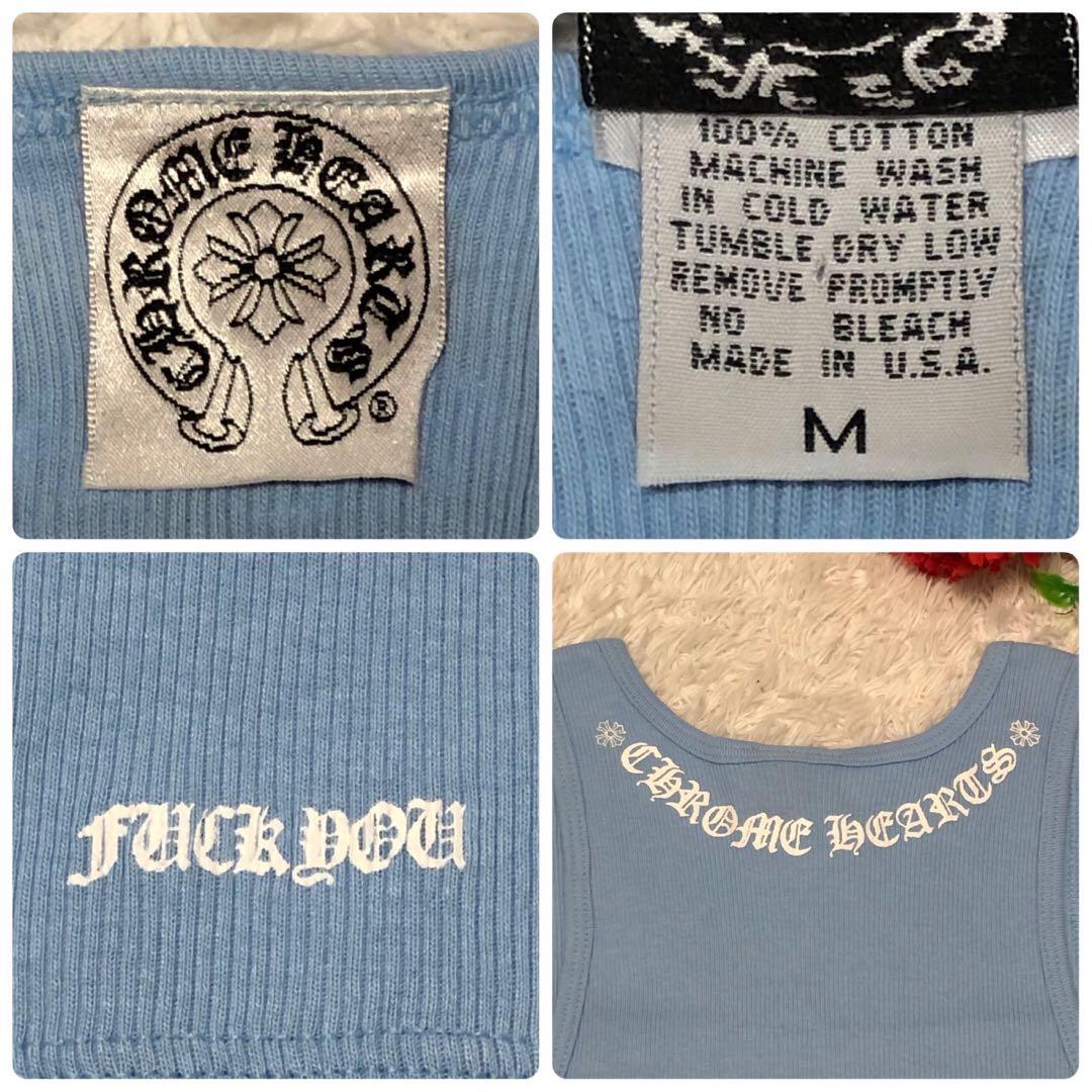 ［美品］クロムハーツ タンクトップ ネックロゴ ダガープリント ハート　M