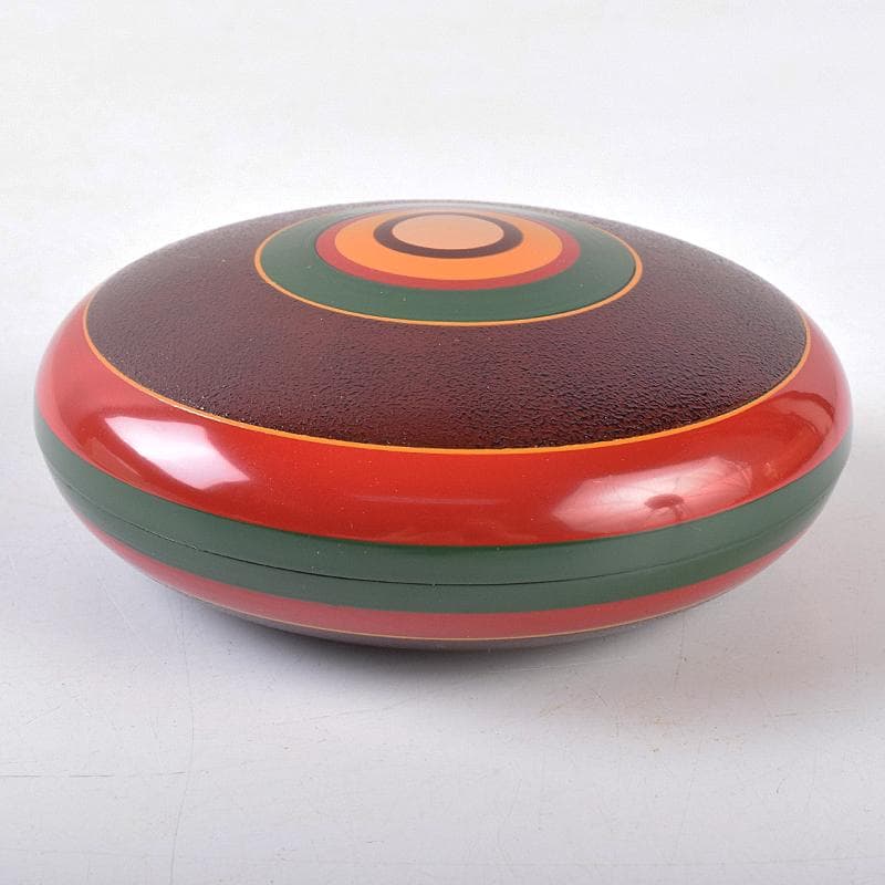 茶道具　五代　川端近左作　独楽塗香合　共箱　V　R8841