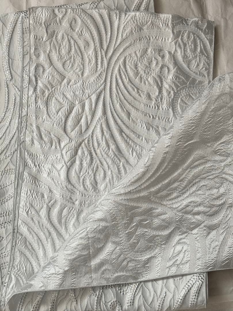 大人兵児帯【スノーホワイトプラチナシルバー】【リズヴァイオレット】の2点セット