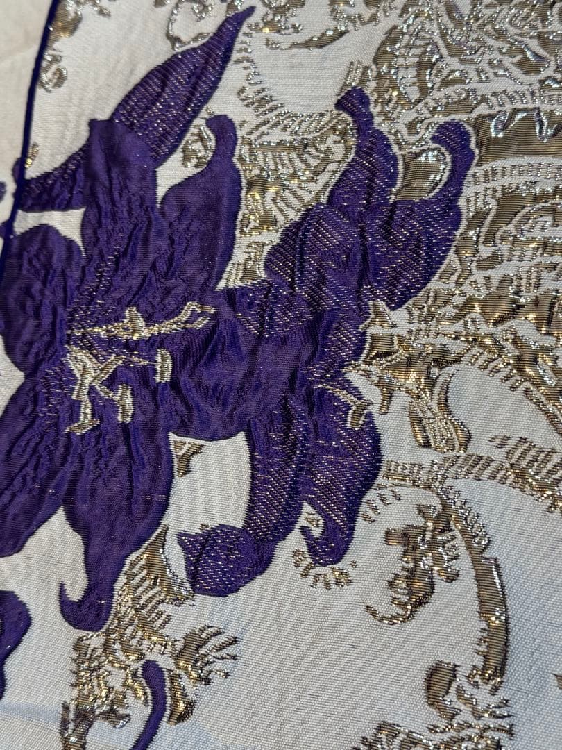 大人兵児帯【スノーホワイトプラチナシルバー】【リズヴァイオレット】の2点セット