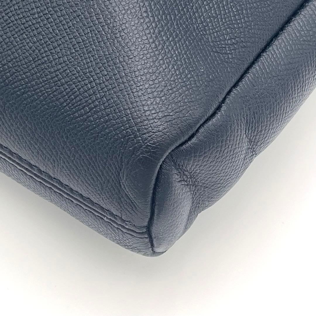 TRION トライオン 本革 ビジネスバッグ ブリーフケース A4可 ネイビー