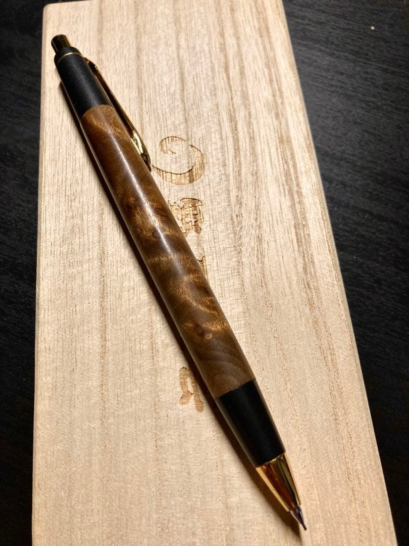 もち野原工芸　シャープペンシル　マーブルウッド旧型
