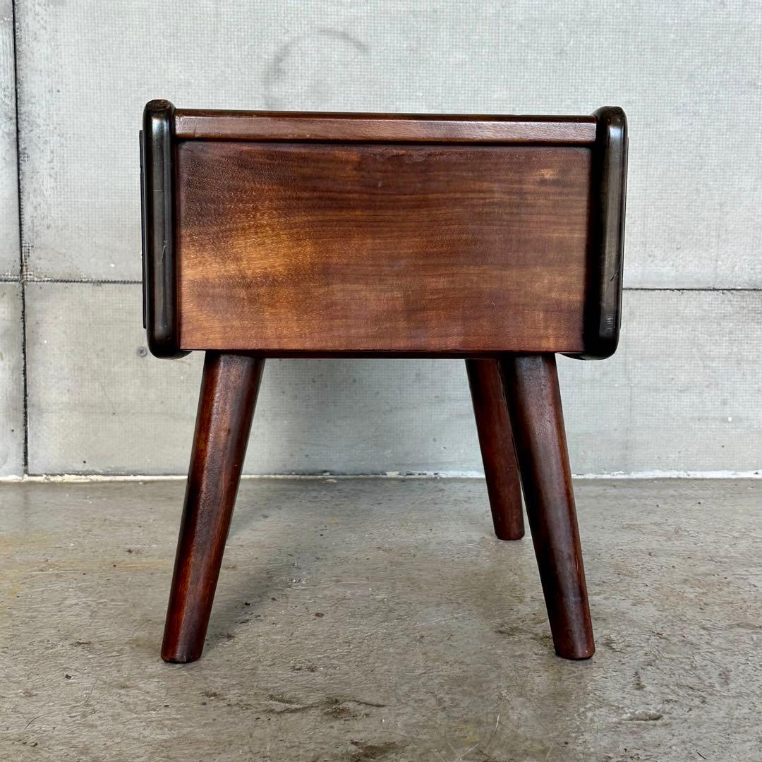 ◇ 九州民芸家具 ◇ ミズメザクラ無垢材 スツール レトロ 木製 椅子 花台