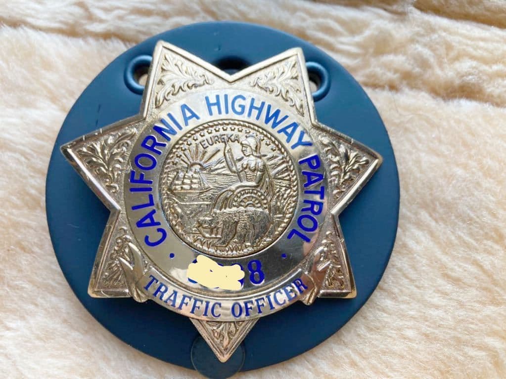カリフォルニアハイウェイパトロール CHP実物ブレスト フラットバッジ