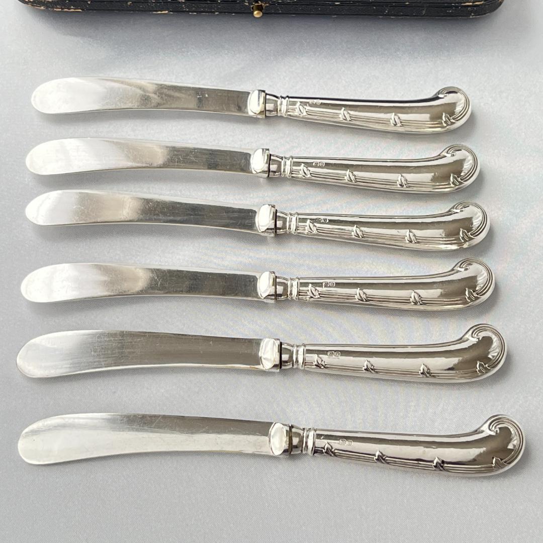 【Yates Brothers】 【純銀ハンドル】 ロココのティーナイフ