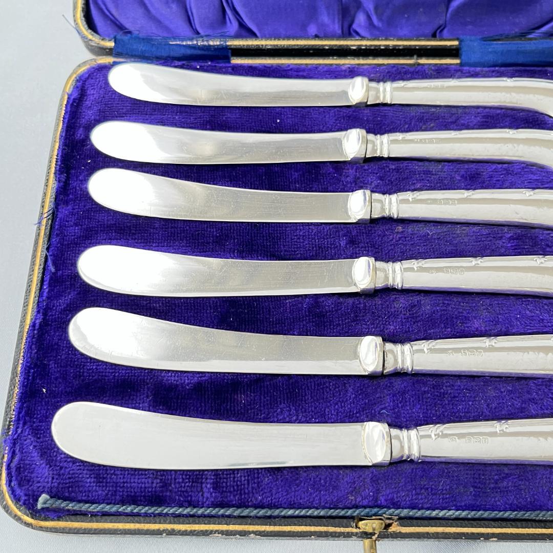 【Yates Brothers】 【純銀ハンドル】 ロココのティーナイフ