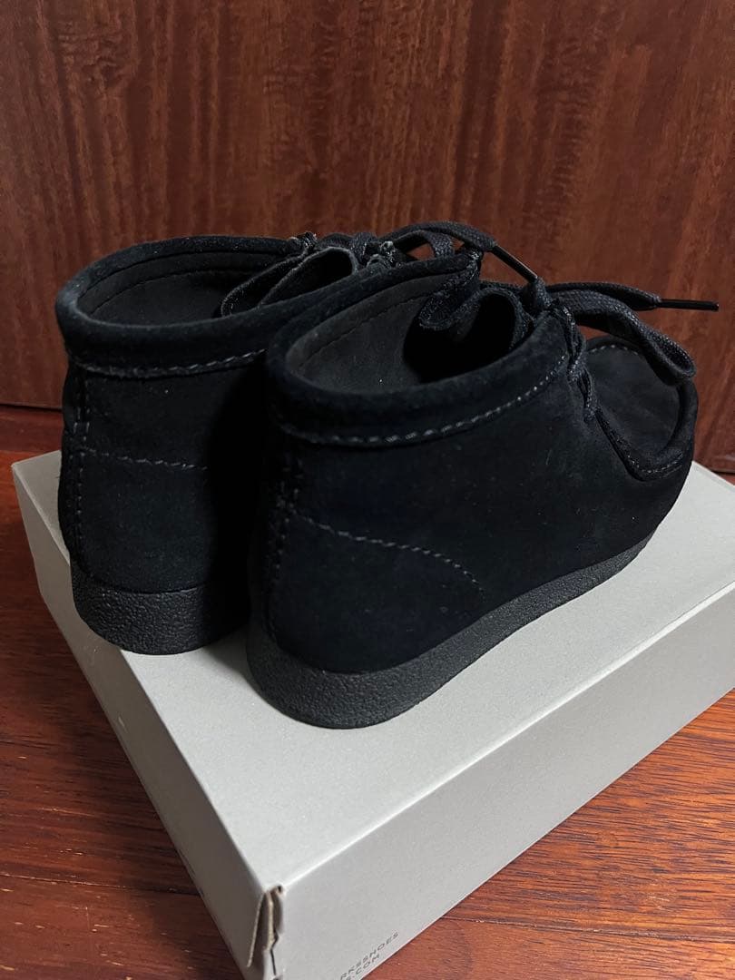 Clarks クラークス ワラビー ブラックスエード ラバーソール 国内正規品