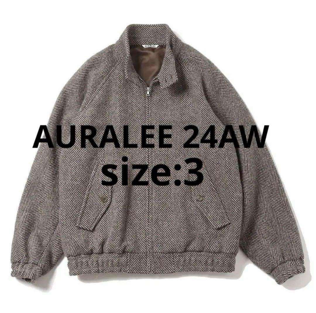 AURALEE LAMA SHETLAND WOOL TWEED ブルゾン3