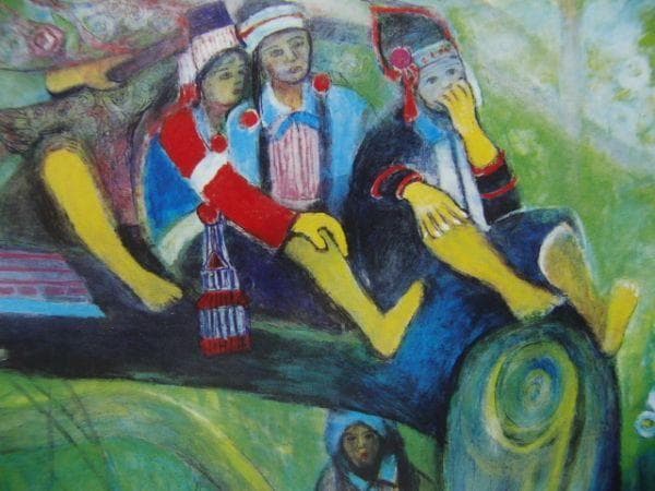 入江一子【緑陰】希少画集画、状態良好、新品高級額装付