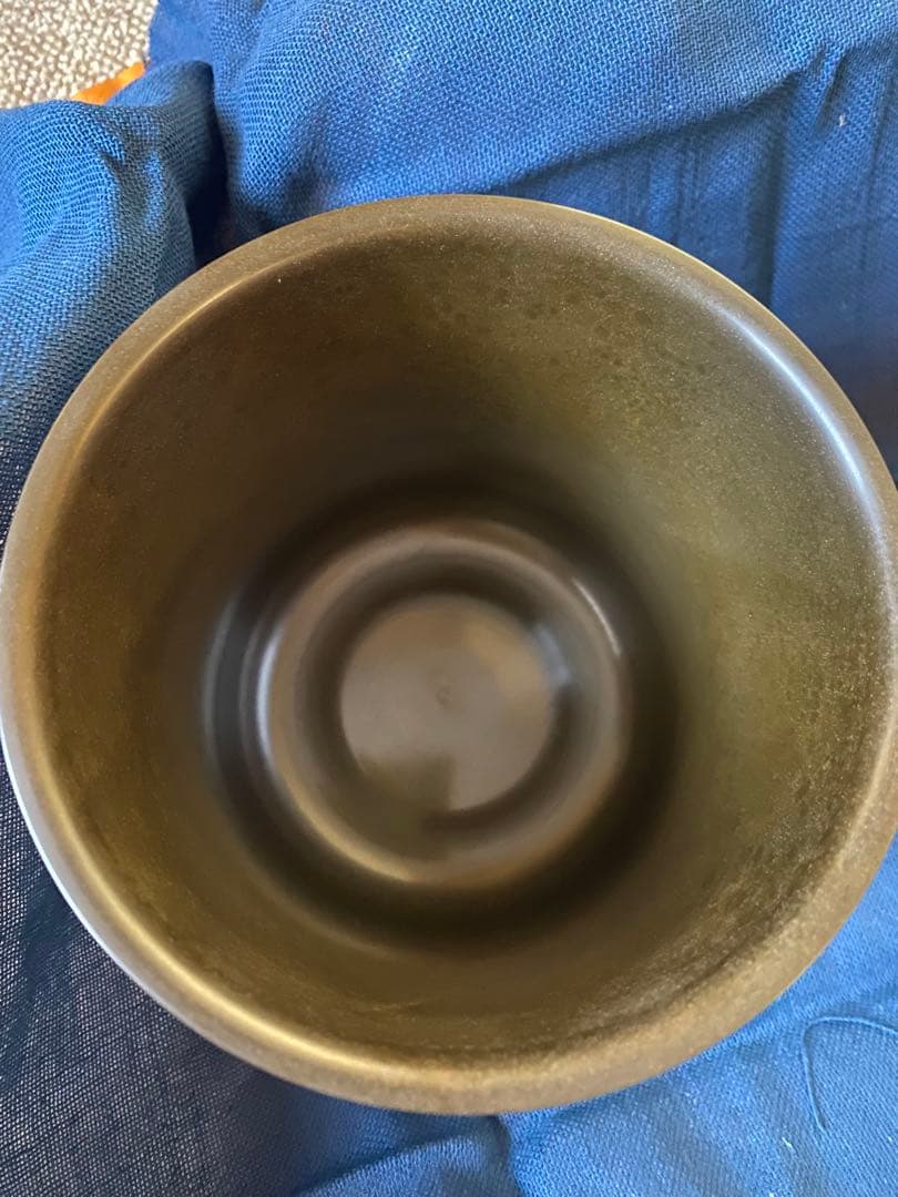 砂張銅　棒先　建水　鋳師　金森紹栄氏作　共箱入