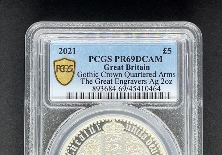 準最高鑑定】2021年 ロイヤルミント ゴシック クラウン 銀貨 ゴチック