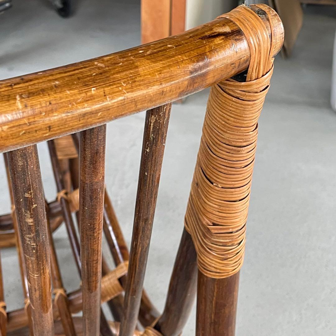 ①【マルニ木工】ラタンチェア 籐 ヴィンテージ レトロ 家具 2脚出品中！