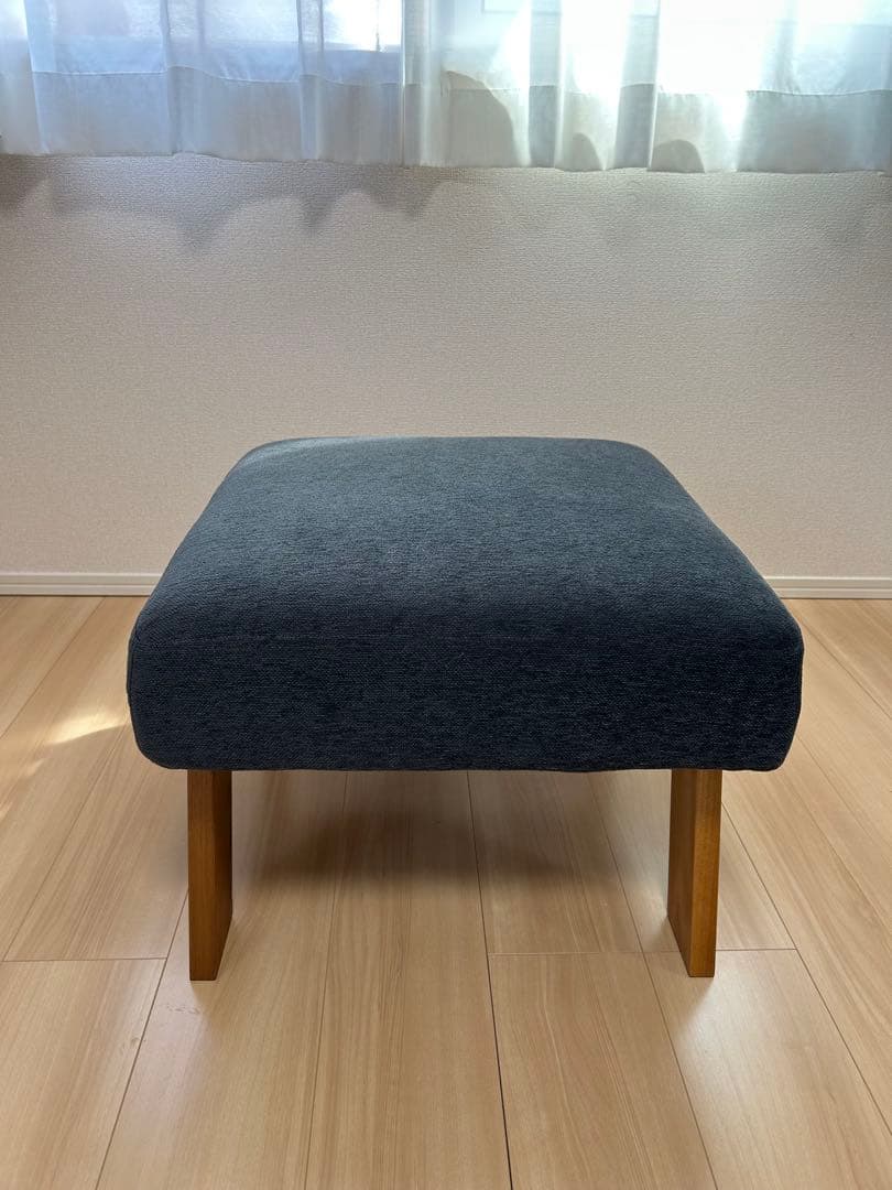 【送料込み】オットマン ダークブルー ウォールナット ForestⅡ 松本木工