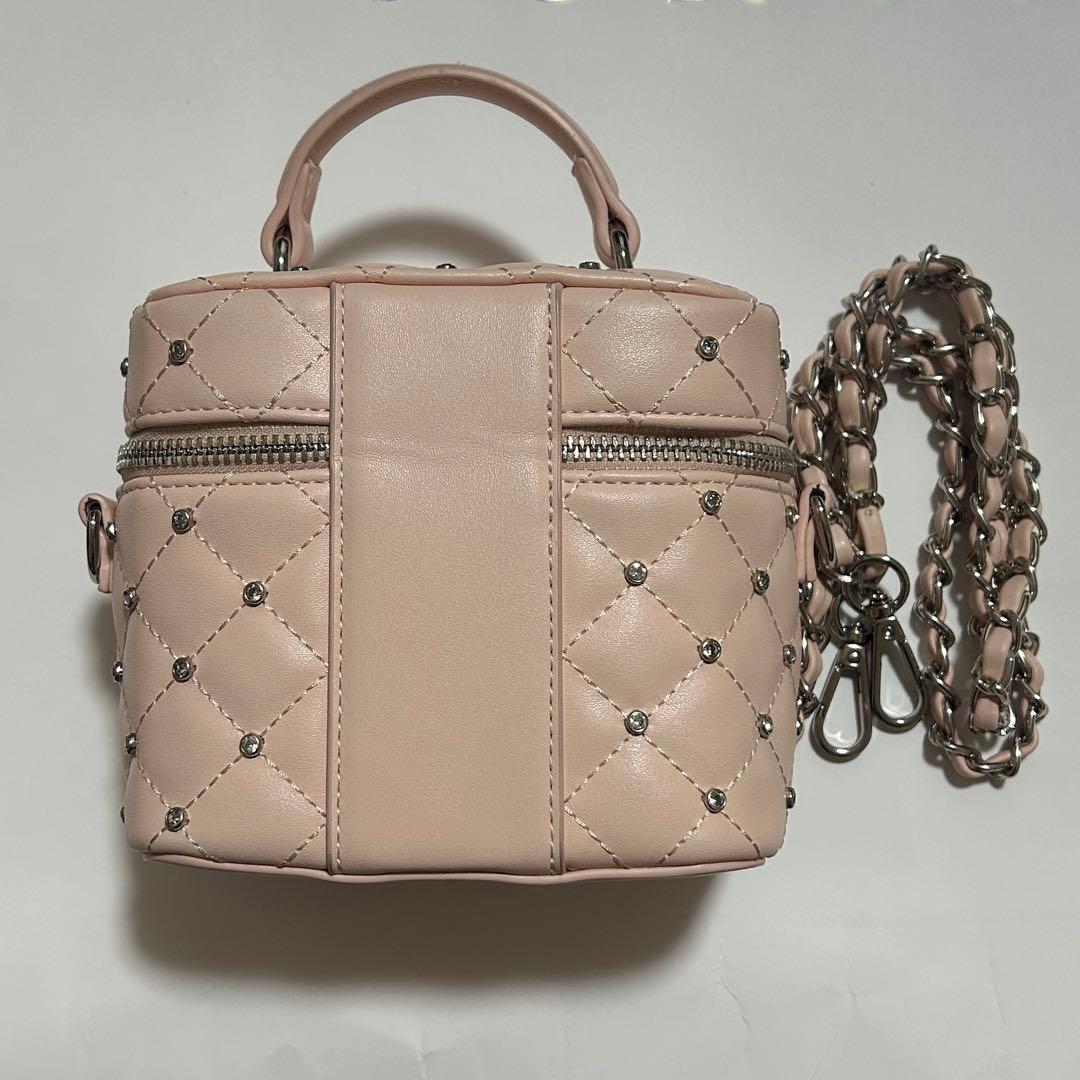 darich キルティングビジュースクエアミニバッグ ピンク