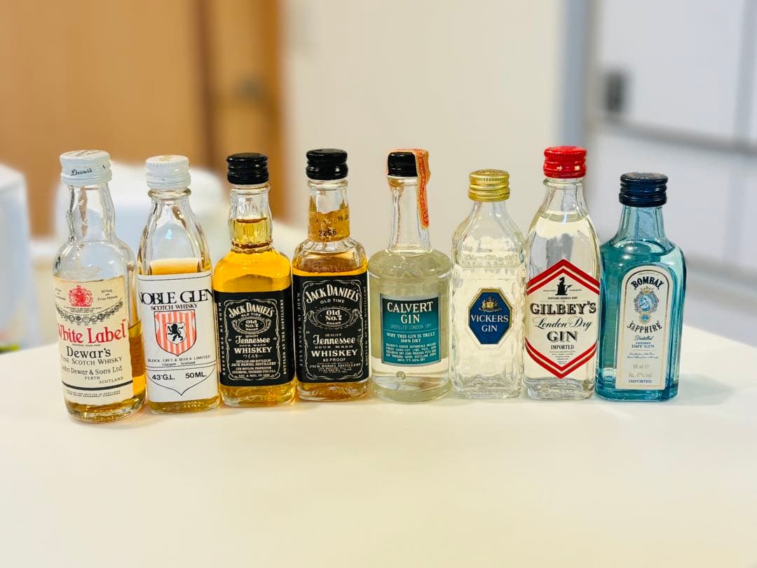 ウイスキー・ジン ミニボトル ミニチュア 50ml 小瓶 古酒 - メルカリ