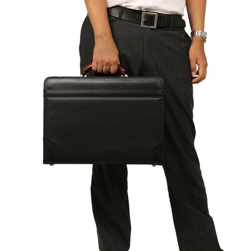 (限定値下げ中) 豊岡鞄「ダレス」黒色 ビジネスバッグ