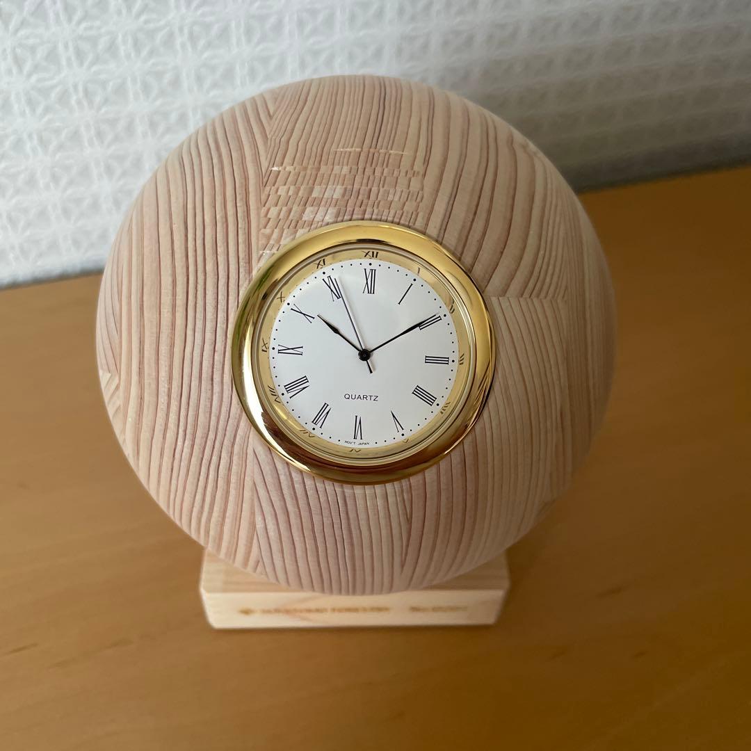住友林業×hacoa ひのきの球体置時計