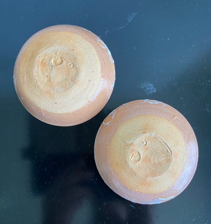 手塩皿6枚組 鉄絵文様 杉本立夫 号は泥牛 京都大吉主人