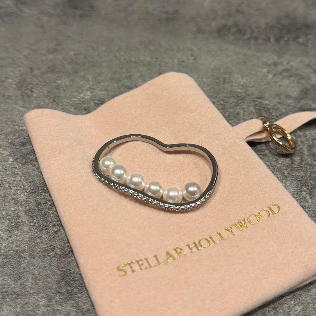 ステラハリウッド　Saoriコラボ　ビジューラインパールフィンガーリング