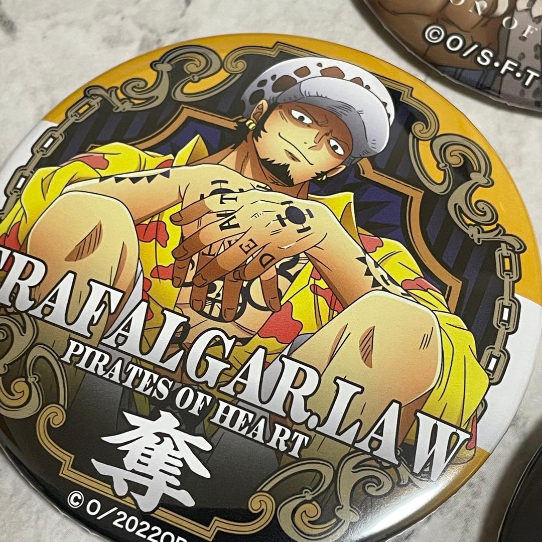 輩缶バッジ 4点 トラファルガー・ロー GEAR BEAST ワノ国 RED