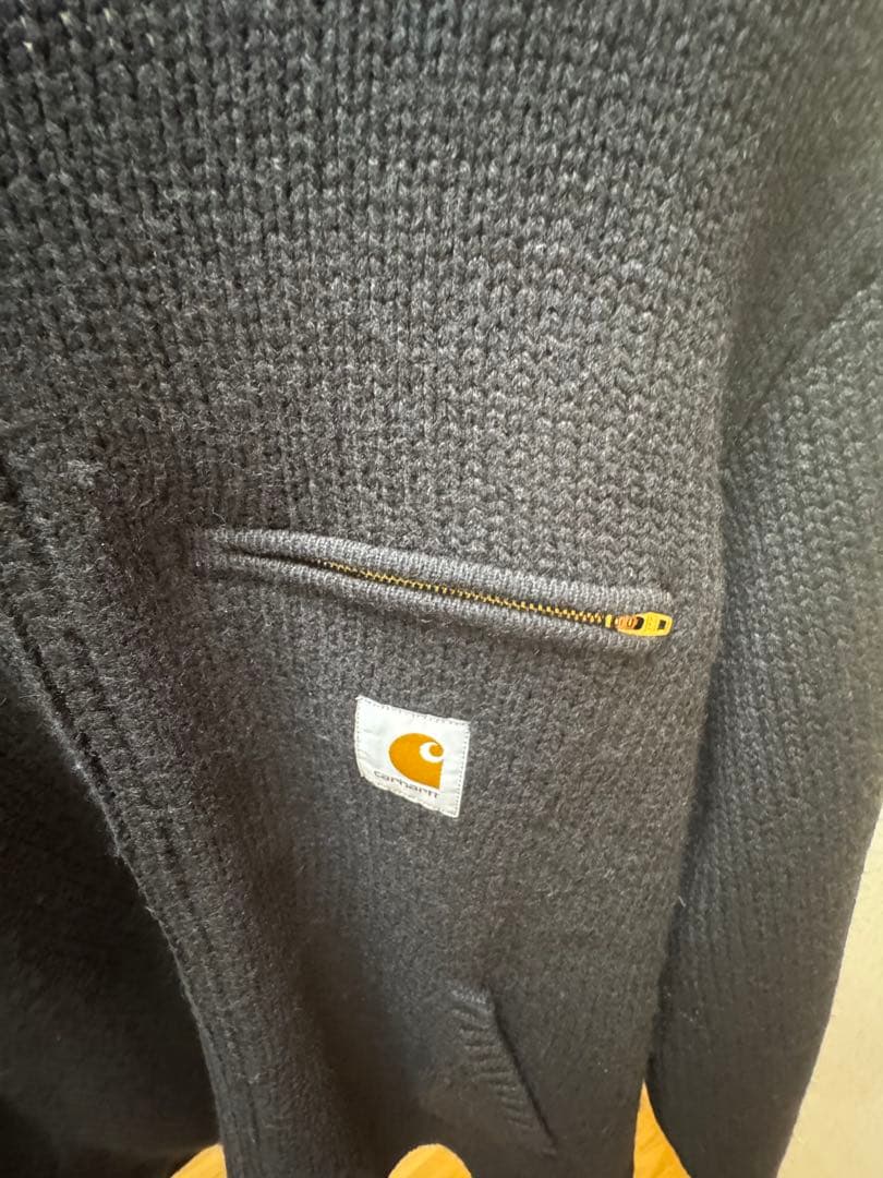 未使用品　今大人気のCarhartt デトロイトニット黒 ジャケット