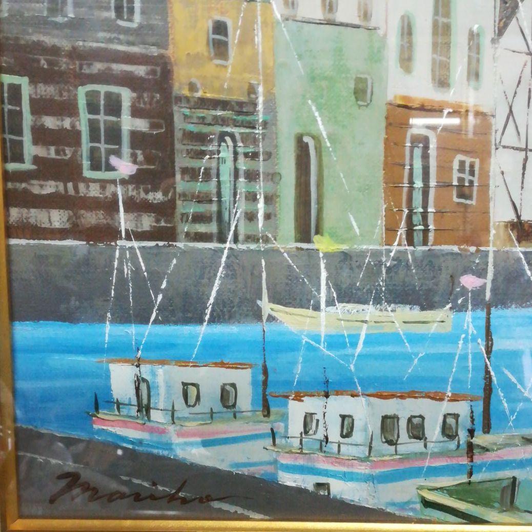 額装　額絵　風景画　フィレンツェ　油彩　織田まりこ