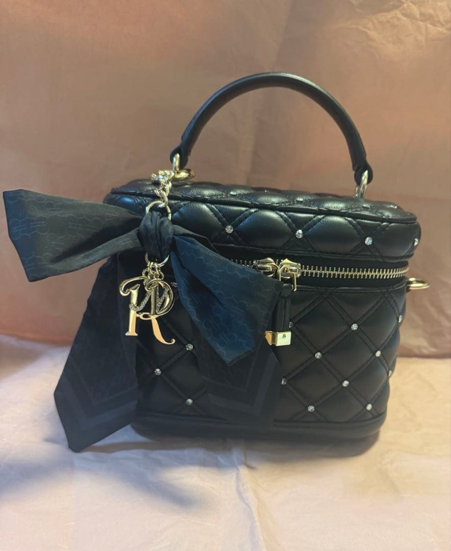 2WAY リボンチャームキルティングバニティバッグ　RANDA