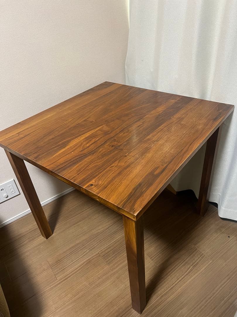 ［廃盤・稀少・送料込］無印良品　無垢材テーブル　ウォールナット　幅８０ｃｍ