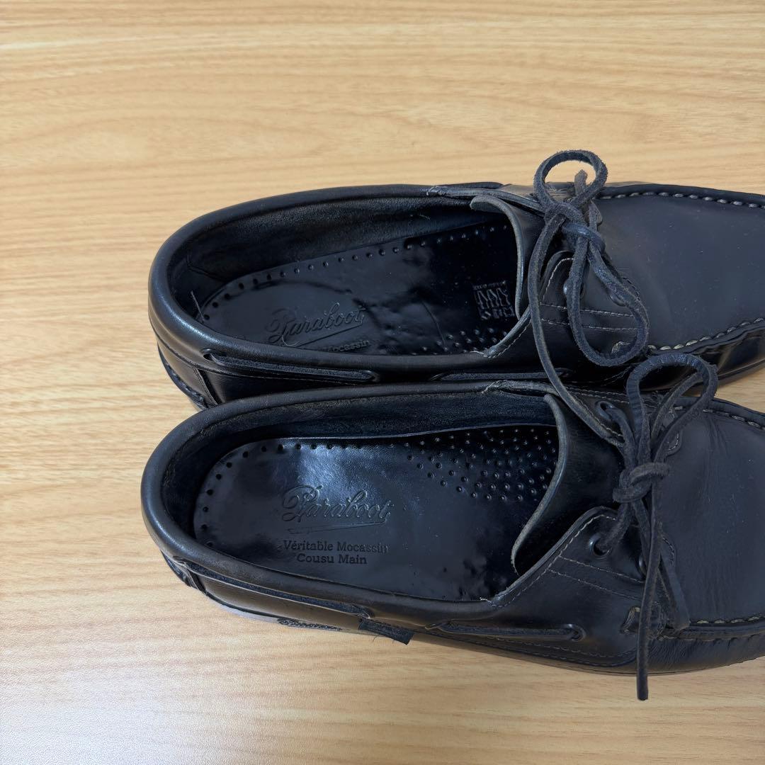 パラブーツ　バース　9サイズ　ブラック　レザー　デッキシューズ