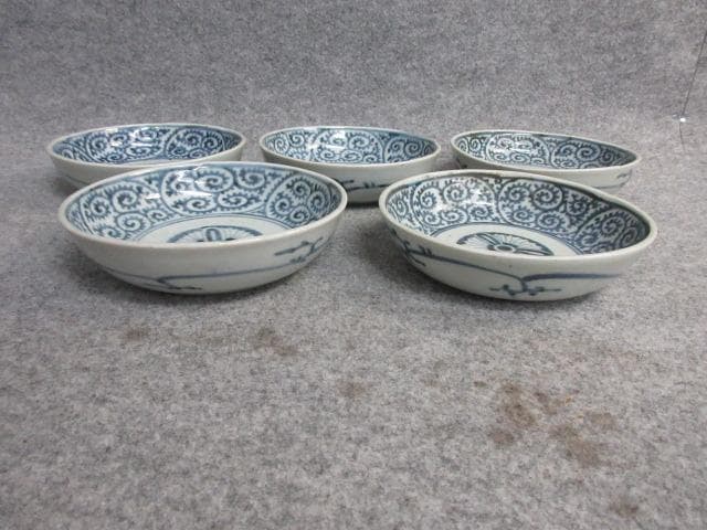 古伊万里染付蛸唐草文くらわんかなます皿5枚 [B26533] - メルカリ