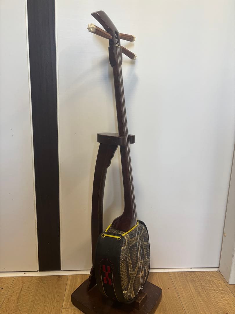 沖縄三線　奥間の知念大工型　八重山黒ユシ