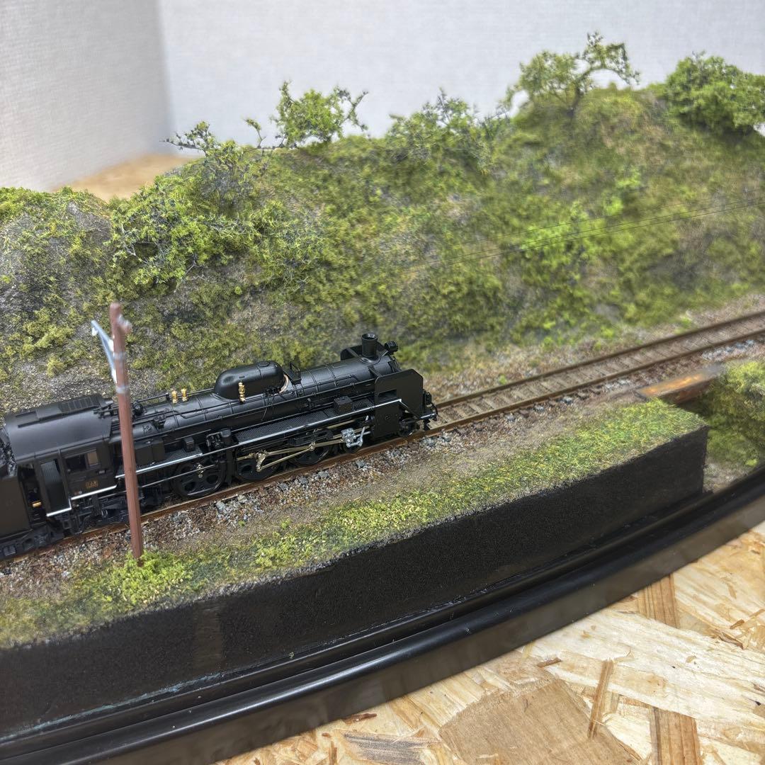 【ケースあり】Nゲージ 撮影背景 保管用ジオラマ -樹々の傍らを走る線路-