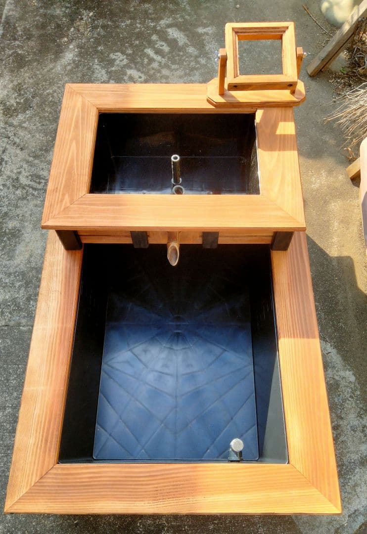 2段トロ舟60 濾過槽付 ビオトープ 太陽光モーター - メルカリ