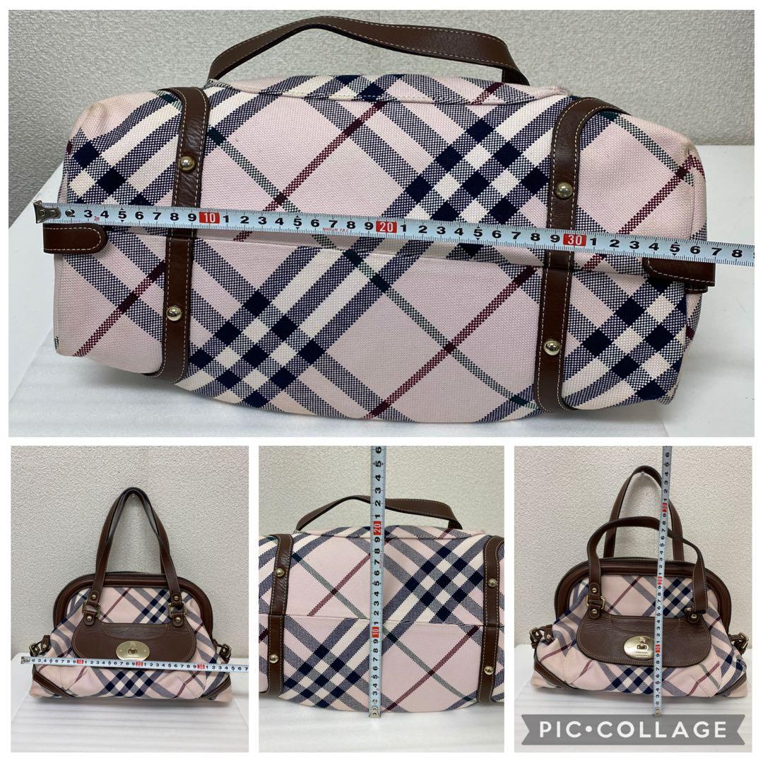 3-3202 Burberry ブルーレーベルのノバチェック柄キャンバス
