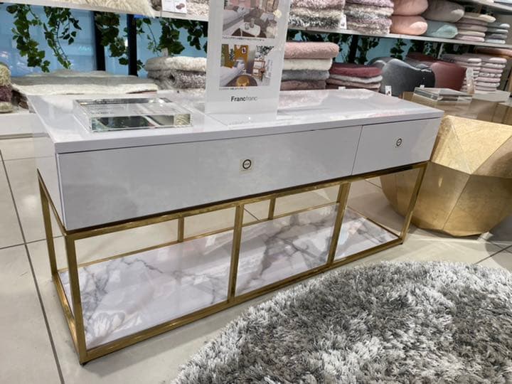 Francfranc フランフラン レーヌ TVボード テレビ台ゴールドフレーム