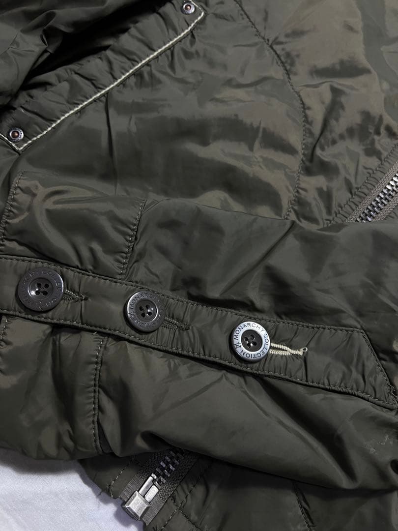 00s y2k Monarchy ナイロンライダース 刺繍 ジップアップ M