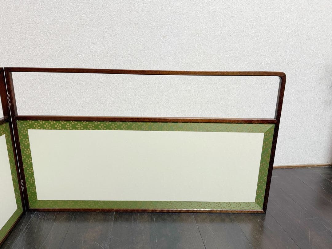 ほぼ未使用 茶道具 桑 利休梅 風炉屏風先 裏白 両面使い 上透かし 元