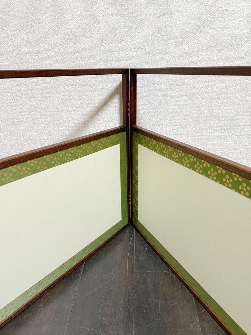 ほぼ未使用 茶道具 桑 利休梅 風炉屏風先 裏白 両面使い 上透かし 元