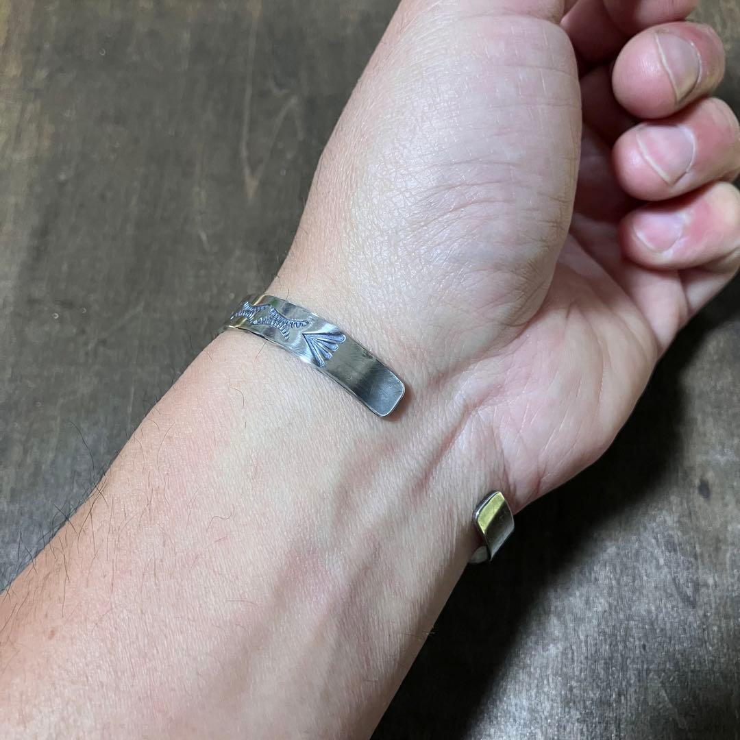 ロイストン　ターコイズ　シルバー　バングル　ブレスレット#インディアンジュエリー