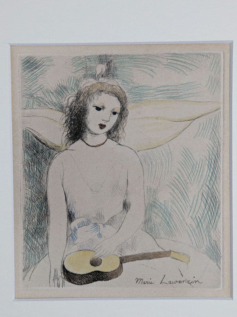 ♦マリー・ローランサン ギターを持つ少女 フランス女流画家 アート コレクション