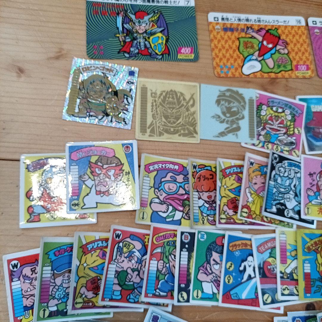 ガムラツイスト、らーめんばぁ　約125枚ジャンク＋カード3枚セット　ビックリマン