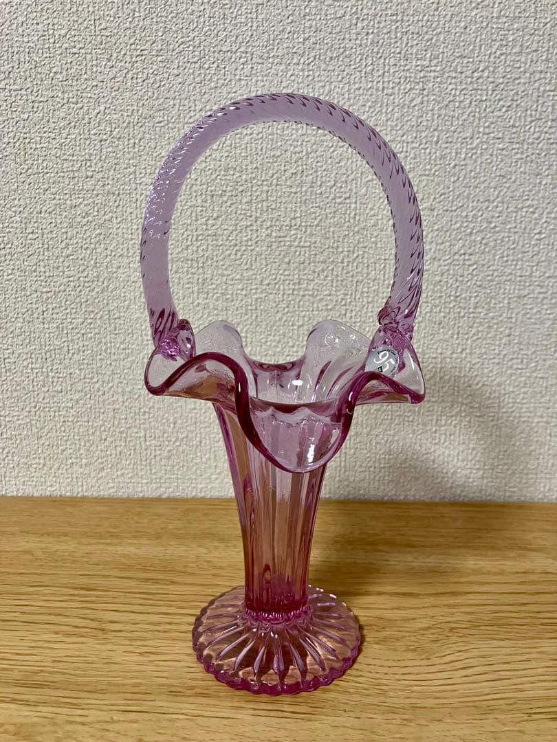 フェントン ピンク バスケット/小物入れ/花瓶/フラワーベース - メルカリ