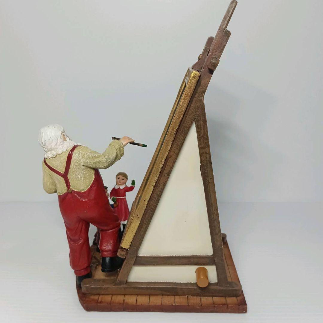 クリスマス インテリア サンタクロース 絵描きサンタ オルゴール ライト 飾り