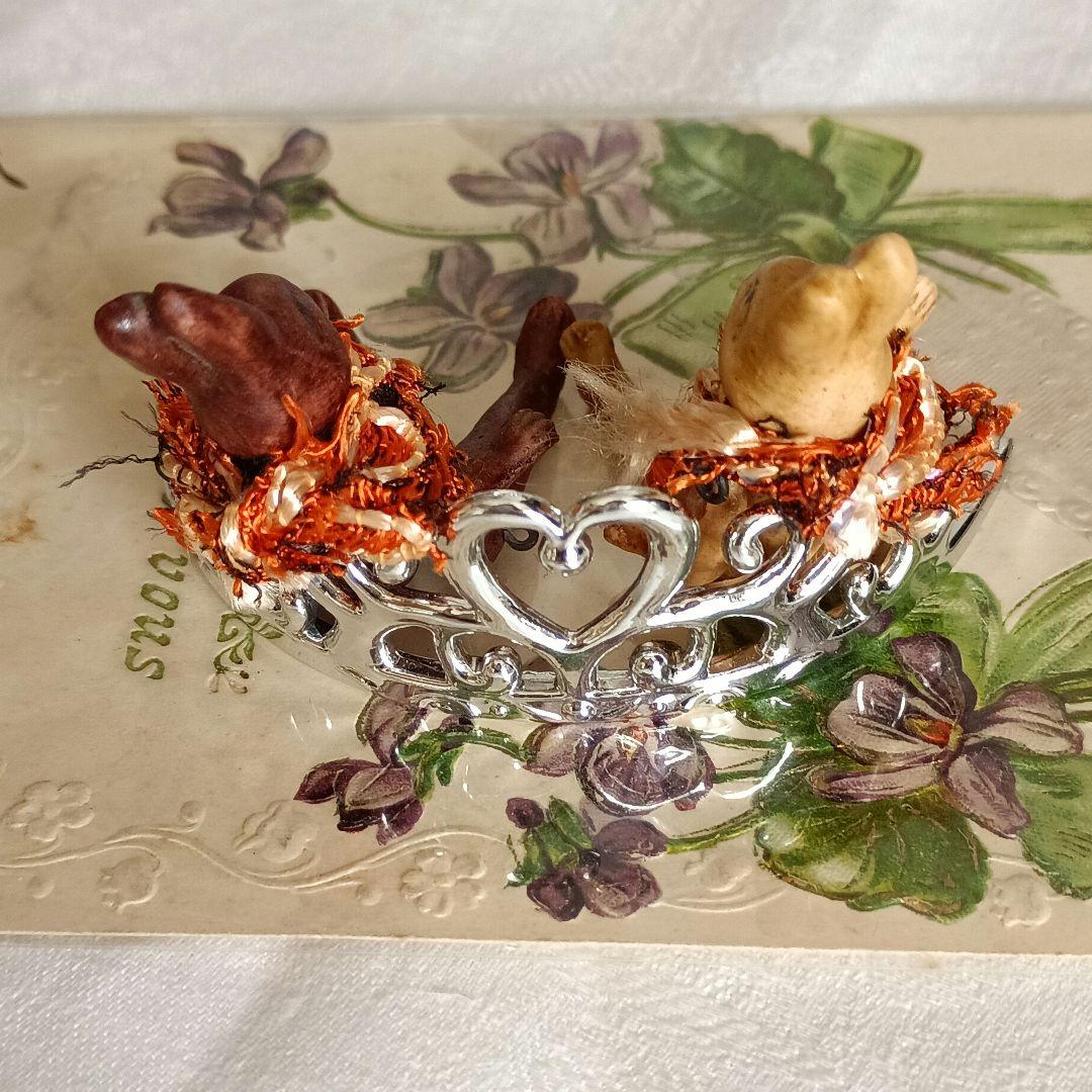 ドイツ アンティーク ウサギ 陶器 フィギュア 2体 ビスクドール