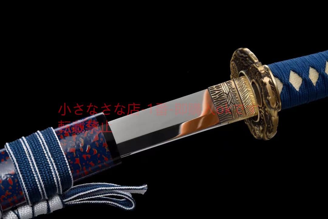 20寸高輝度鏡面前衛鋼『幽藍鏡面脇差』古兵器 武具 刀装具 日本刀 模造刀 居合